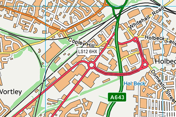 LS12 6HX map - OS VectorMap District (Ordnance Survey)