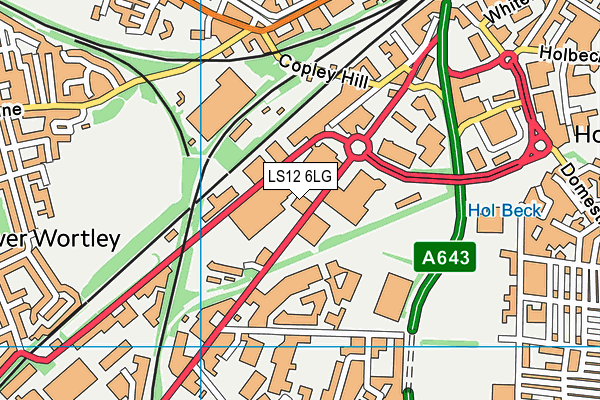 LS12 6LG map - OS VectorMap District (Ordnance Survey)