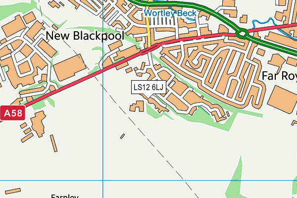 LS12 6LJ map - OS VectorMap District (Ordnance Survey)