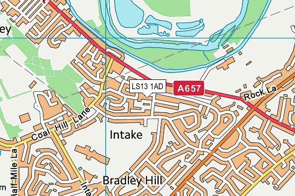 LS13 1AD map - OS VectorMap District (Ordnance Survey)