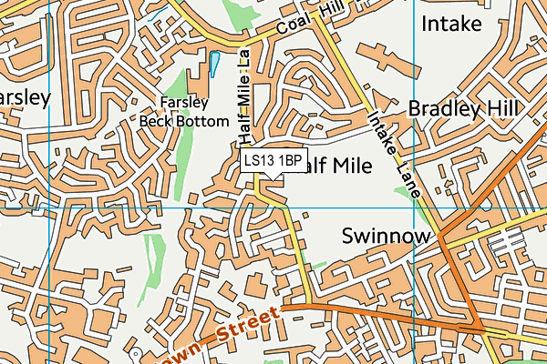 LS13 1BP map - OS VectorMap District (Ordnance Survey)