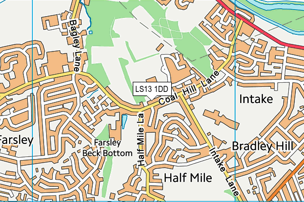 LS13 1DD map - OS VectorMap District (Ordnance Survey)