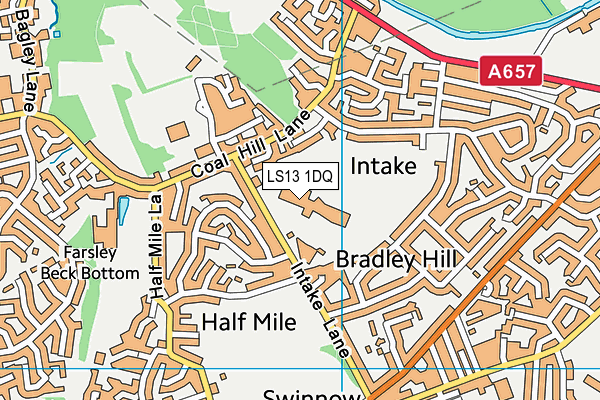Leeds West Academy map (LS13 1DQ) - OS VectorMap District (Ordnance Survey)