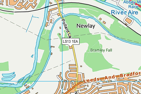 Bramley Falls Wood Park map (LS13 1EA) - OS VectorMap District (Ordnance Survey)