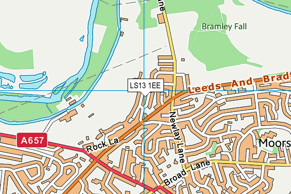 LS13 1EE map - OS VectorMap District (Ordnance Survey)
