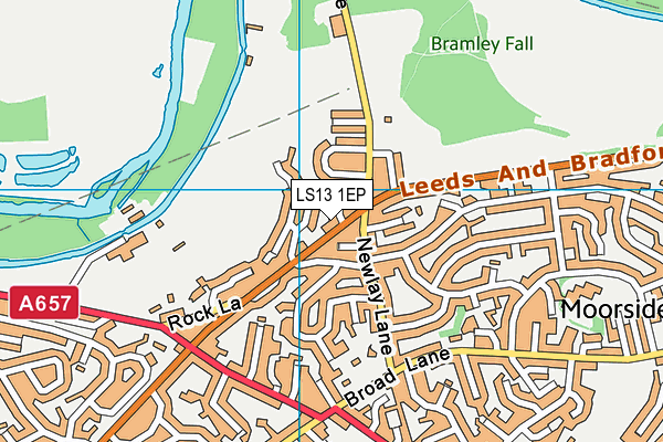 LS13 1EP map - OS VectorMap District (Ordnance Survey)