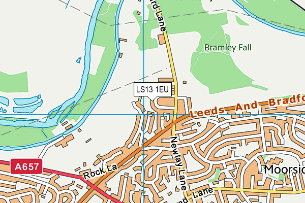LS13 1EU map - OS VectorMap District (Ordnance Survey)
