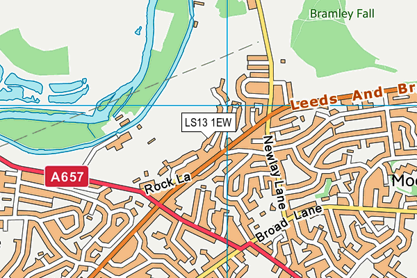 LS13 1EW map - OS VectorMap District (Ordnance Survey)