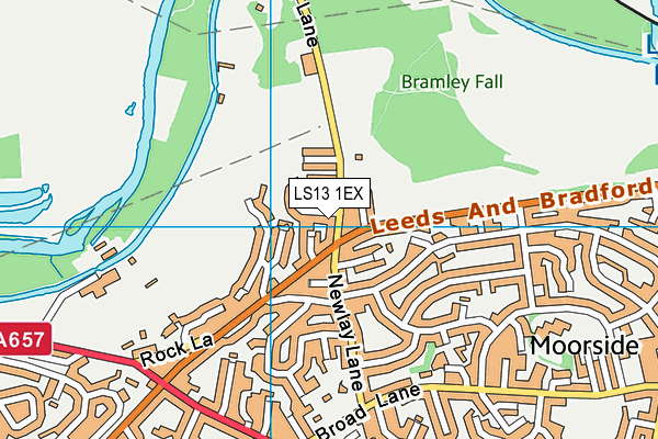 LS13 1EX map - OS VectorMap District (Ordnance Survey)