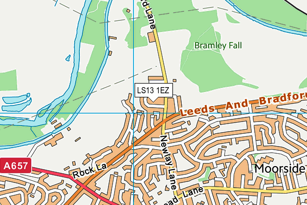 LS13 1EZ map - OS VectorMap District (Ordnance Survey)