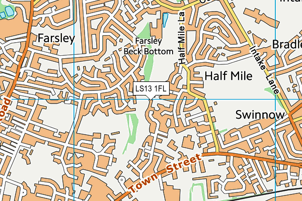 LS13 1FL map - OS VectorMap District (Ordnance Survey)