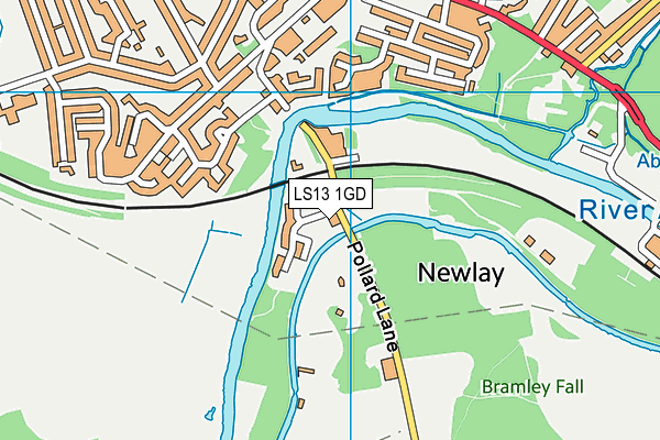 LS13 1GD map - OS VectorMap District (Ordnance Survey)