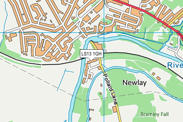 LS13 1GH map - OS VectorMap District (Ordnance Survey)