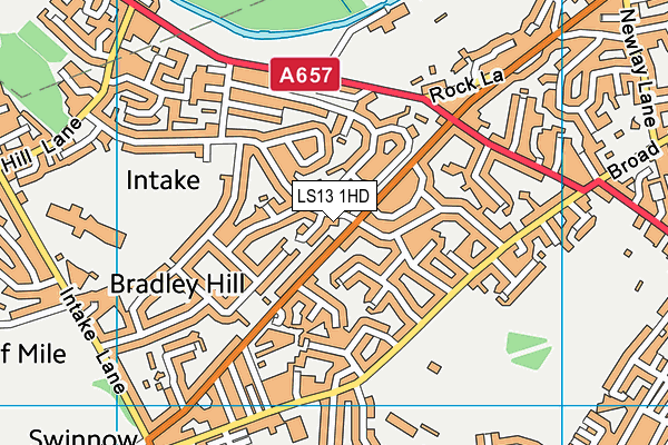 LS13 1HD map - OS VectorMap District (Ordnance Survey)