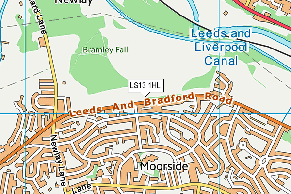 LS13 1HL map - OS VectorMap District (Ordnance Survey)