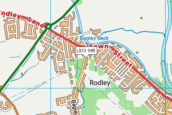 LS13 1HR map - OS VectorMap District (Ordnance Survey)