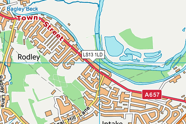 LS13 1LD map - OS VectorMap District (Ordnance Survey)