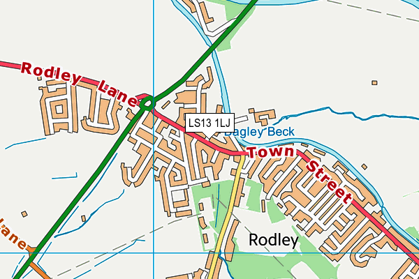 LS13 1LJ map - OS VectorMap District (Ordnance Survey)