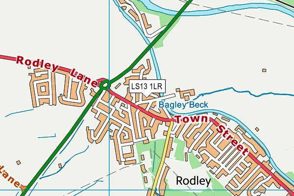 LS13 1LR map - OS VectorMap District (Ordnance Survey)