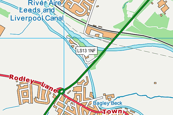 LS13 1NF map - OS VectorMap District (Ordnance Survey)