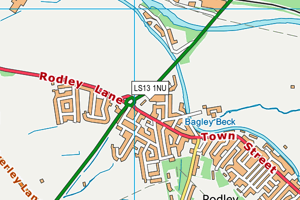 LS13 1NU map - OS VectorMap District (Ordnance Survey)