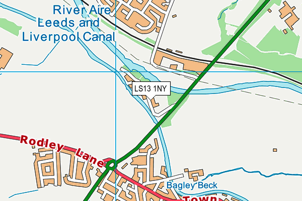 LS13 1NY map - OS VectorMap District (Ordnance Survey)