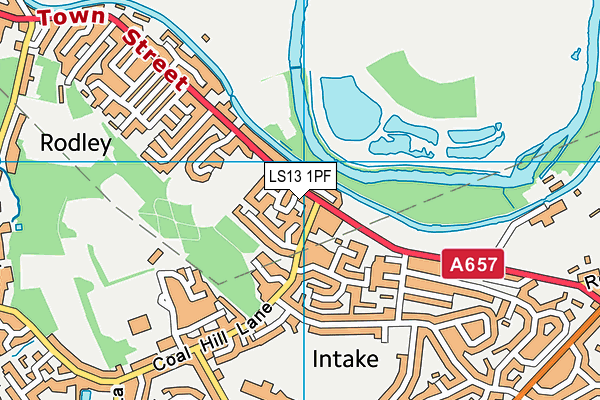 LS13 1PF map - OS VectorMap District (Ordnance Survey)