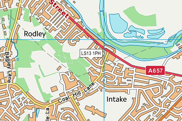 LS13 1PH map - OS VectorMap District (Ordnance Survey)