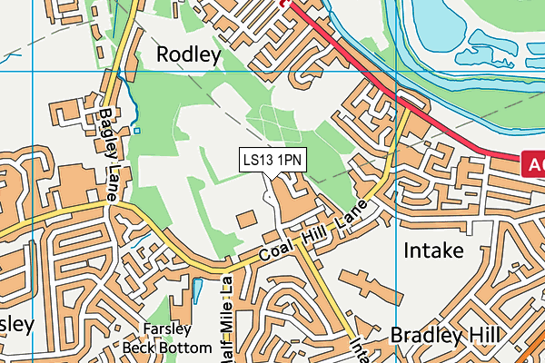 LS13 1PN map - OS VectorMap District (Ordnance Survey)