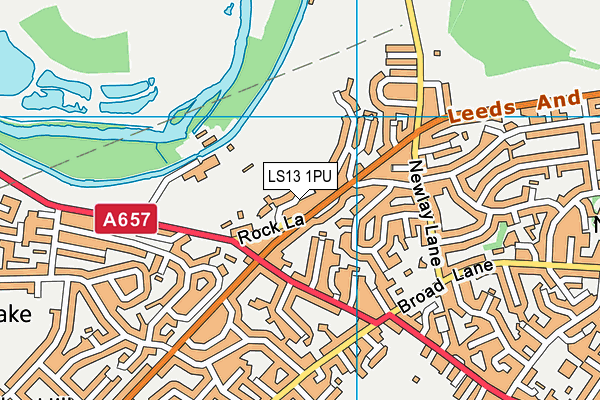 LS13 1PU map - OS VectorMap District (Ordnance Survey)