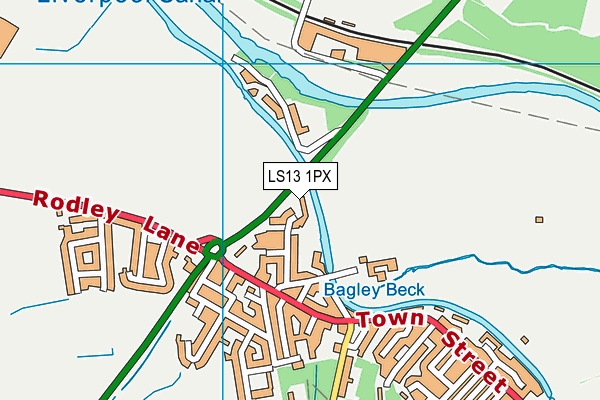 LS13 1PX map - OS VectorMap District (Ordnance Survey)