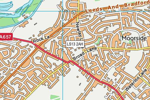 LS13 2AH map - OS VectorMap District (Ordnance Survey)