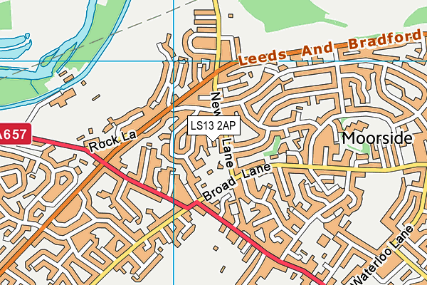 LS13 2AP map - OS VectorMap District (Ordnance Survey)