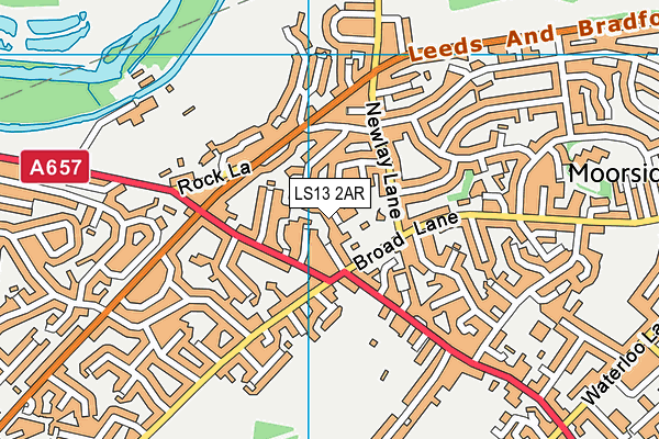 LS13 2AR map - OS VectorMap District (Ordnance Survey)