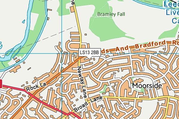LS13 2BB map - OS VectorMap District (Ordnance Survey)