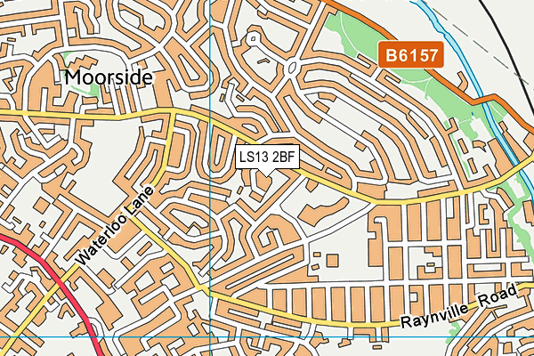 LS13 2BF map - OS VectorMap District (Ordnance Survey)
