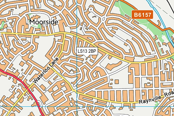 LS13 2BP map - OS VectorMap District (Ordnance Survey)
