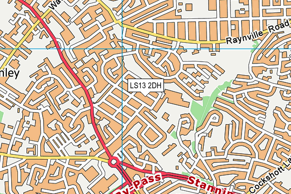 LS13 2DH map - OS VectorMap District (Ordnance Survey)