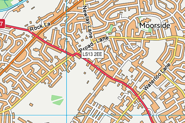 LS13 2EE map - OS VectorMap District (Ordnance Survey)