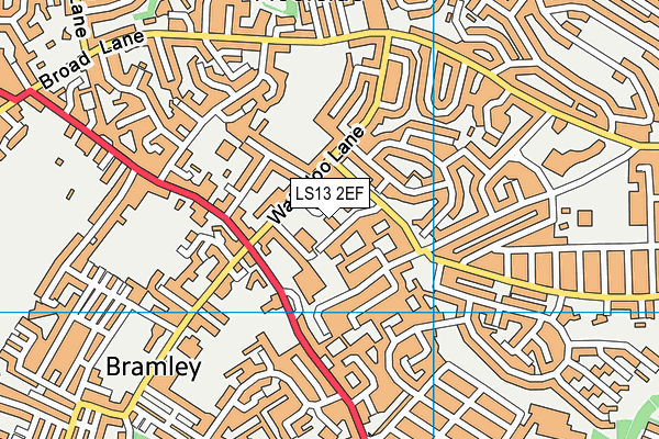 LS13 2EF map - OS VectorMap District (Ordnance Survey)