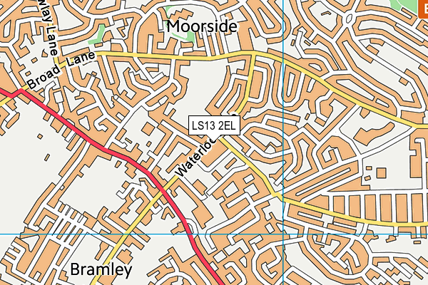 LS13 2EL map - OS VectorMap District (Ordnance Survey)