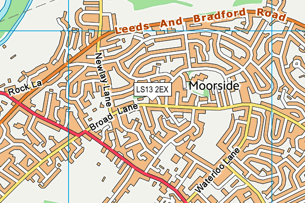 LS13 2EX map - OS VectorMap District (Ordnance Survey)
