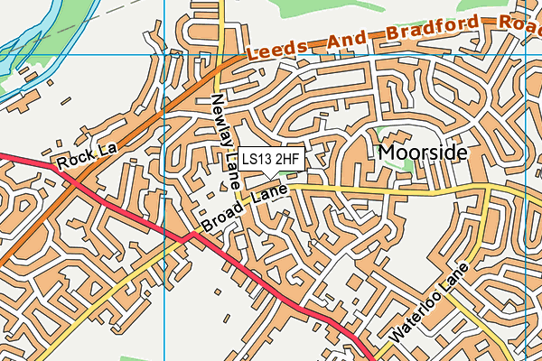 LS13 2HF map - OS VectorMap District (Ordnance Survey)