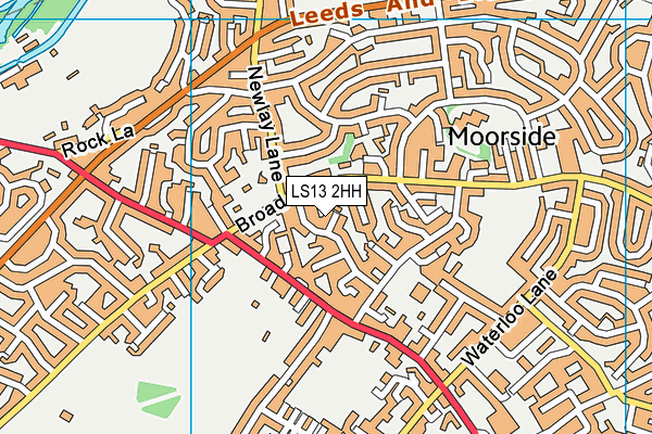 LS13 2HH map - OS VectorMap District (Ordnance Survey)