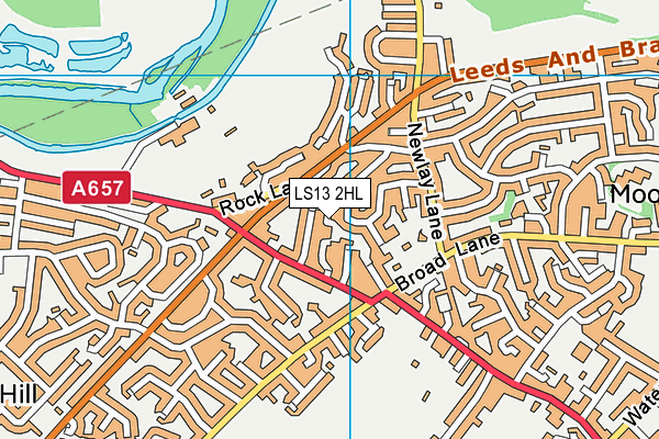LS13 2HL map - OS VectorMap District (Ordnance Survey)