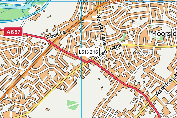 LS13 2HS map - OS VectorMap District (Ordnance Survey)