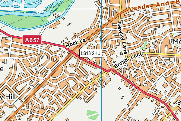 LS13 2HU map - OS VectorMap District (Ordnance Survey)