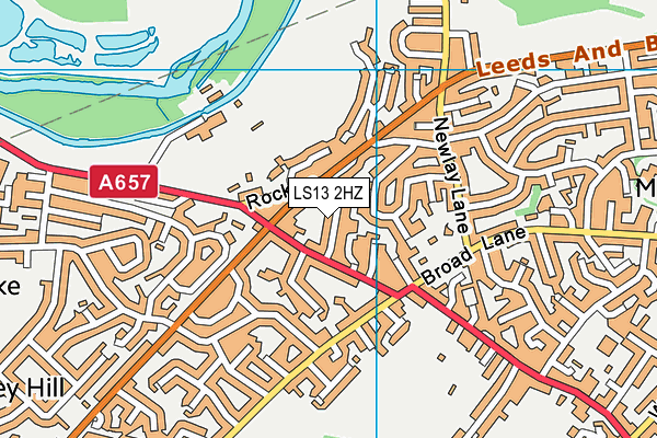 LS13 2HZ map - OS VectorMap District (Ordnance Survey)