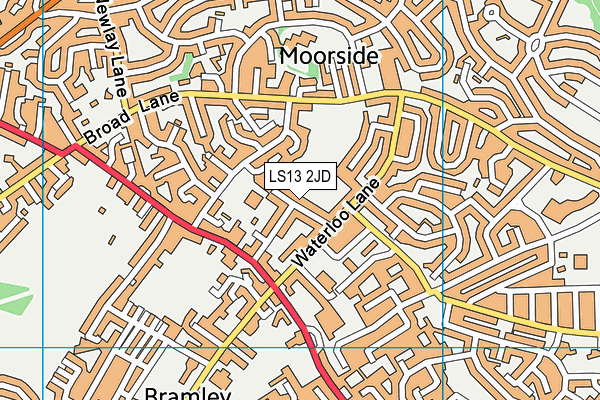 LS13 2JD map - OS VectorMap District (Ordnance Survey)