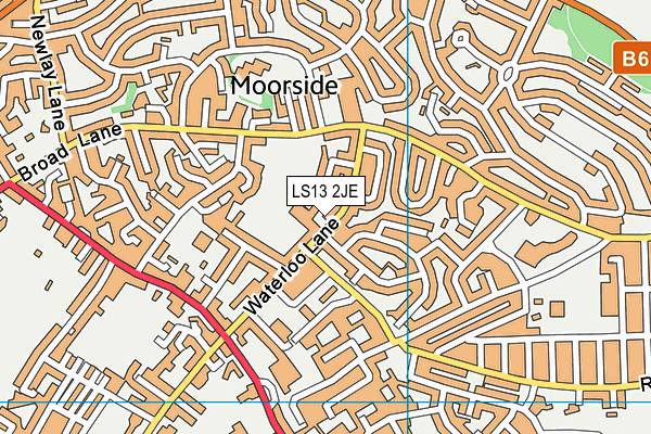 LS13 2JE map - OS VectorMap District (Ordnance Survey)